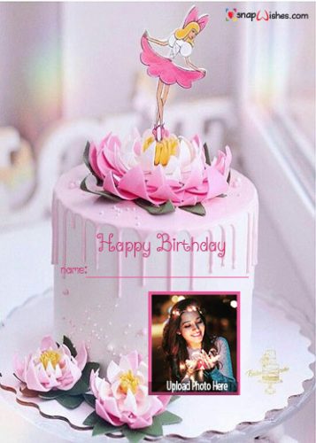 Happy Birthday Cake With Photo And Name Edit For Female Create Unique