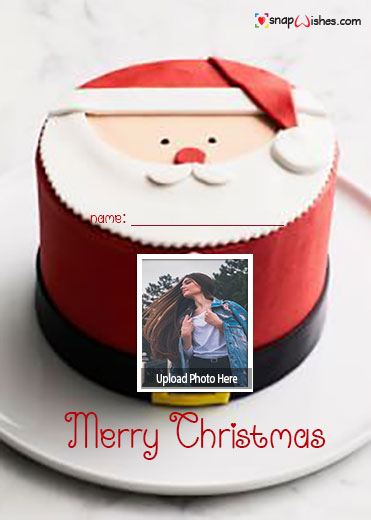 santa-christmas-cake-photo-frame-online