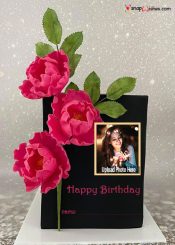 trendy-birthday-cake-with-name-and-photo-card
