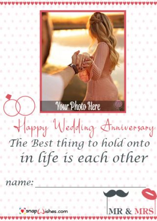 Free Wedding Anniversary Card with Name and Photo Edit - Birthday Cake ...