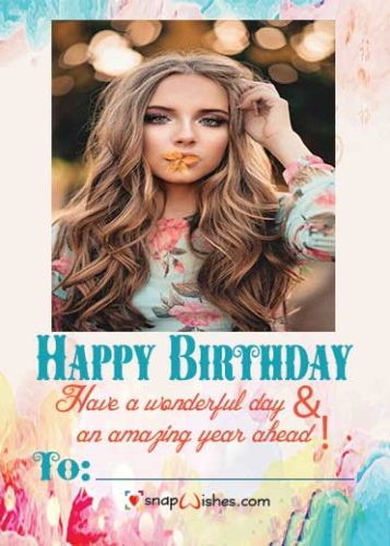 Happy Birthday Snap Wish for Lover - Birthday Cake With Name and Photo ...