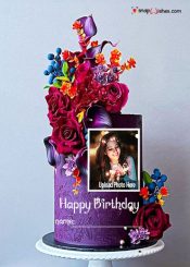 add photo on birthday cake with name online free
