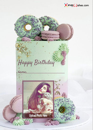 beautiful birthday cake design with name and photo editable
