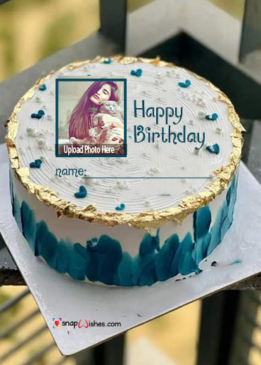 best happy birthday cake with name photo frame