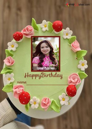birthday cake with name edit and photo