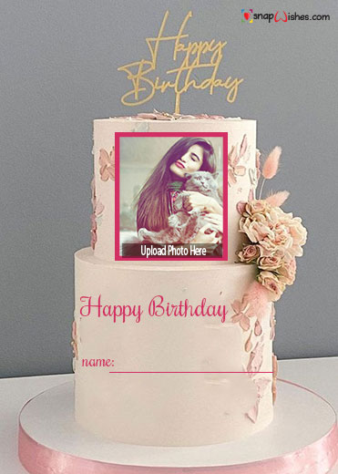 birthday cake with name photo and wishes