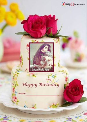 birthday wishes write name on cake with photo editing online