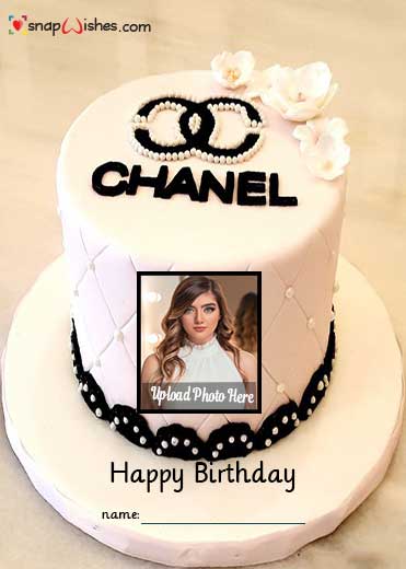 Chanel Birthday Cake with Name and Photo - Birthday Cake With Name and  Photo | Best Name Photo Wishes