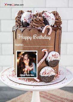 Chocolate Birthday Cake with Name and Photo Editor - Create Unique ...