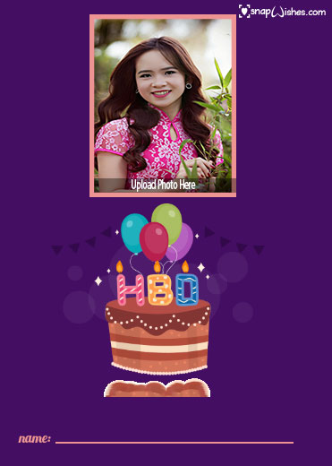colorful background happy birthday wishes with photo upload free