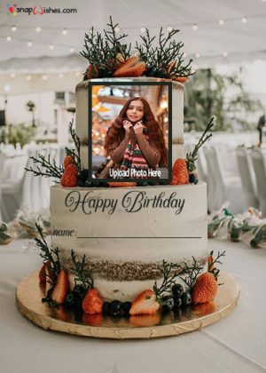 create custom wishes happy birthday cake edit name and photo