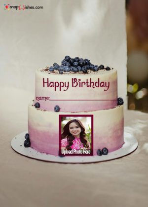 create happy birthday cake with name and photo edit online free
