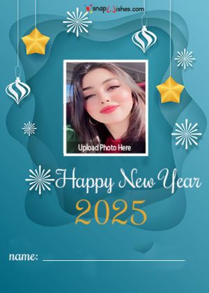 editable happy new year 2025 greeting card design free download