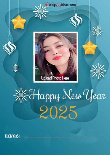 editable happy new year 2025 greeting card design free download