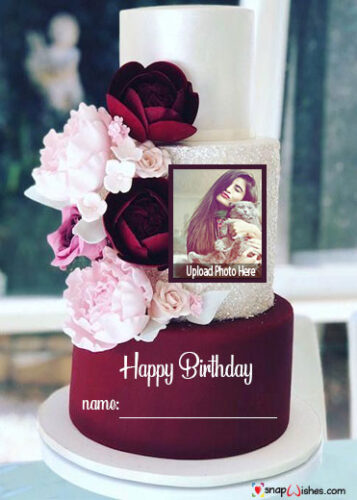 Happy Birthday Photo Frame Cake with Name - Birthday Cake With Name and ...
