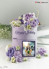 happy birthday beautiful cake image with name and photo edit