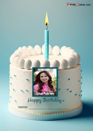 happy birthday cake with photo edit