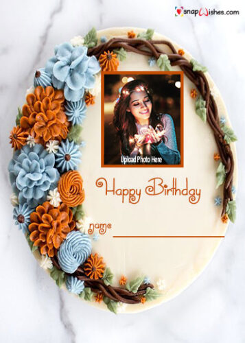 Happy Birthday Wishes Cake Design with Name and Photo Edit - Birthday ...