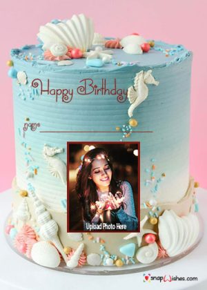 happy birthday wishes cake with picture frame online