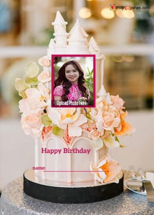 happy birthday with name and photo edit cake