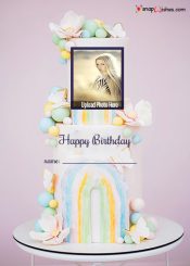 happy birthday with name and photo edit free download cake