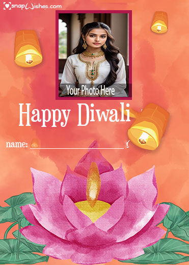 happy diwali wishes card with sweet name maker online