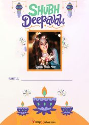 happy diwali wishes photo frame with name online free