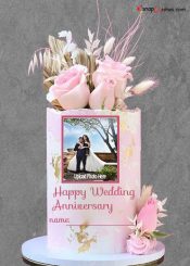 happy marriage anniversary wishes cake with name and photo