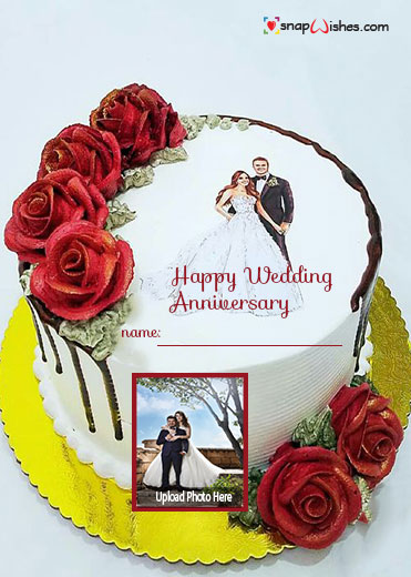 Make a Happy Anniversary Cake with a couple name edit-sonthuy.vn