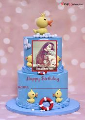 make a birthday cake with name and photo editor