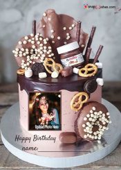 nutella birthday cake with name edit