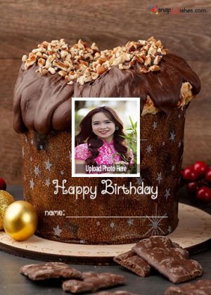online birthday photo editing with name on cake