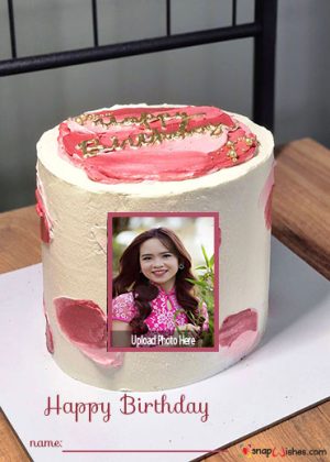 online free photo upload on birthday cake with name