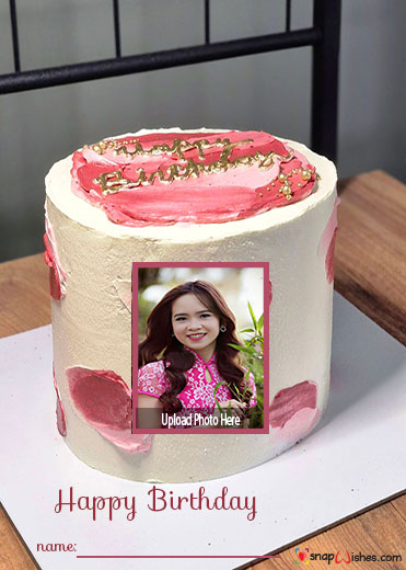 online free photo upload on birthday cake with name