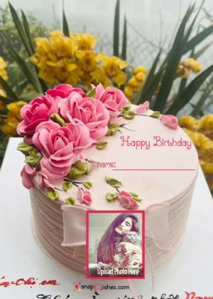 personalized name birthday cake with photo edit